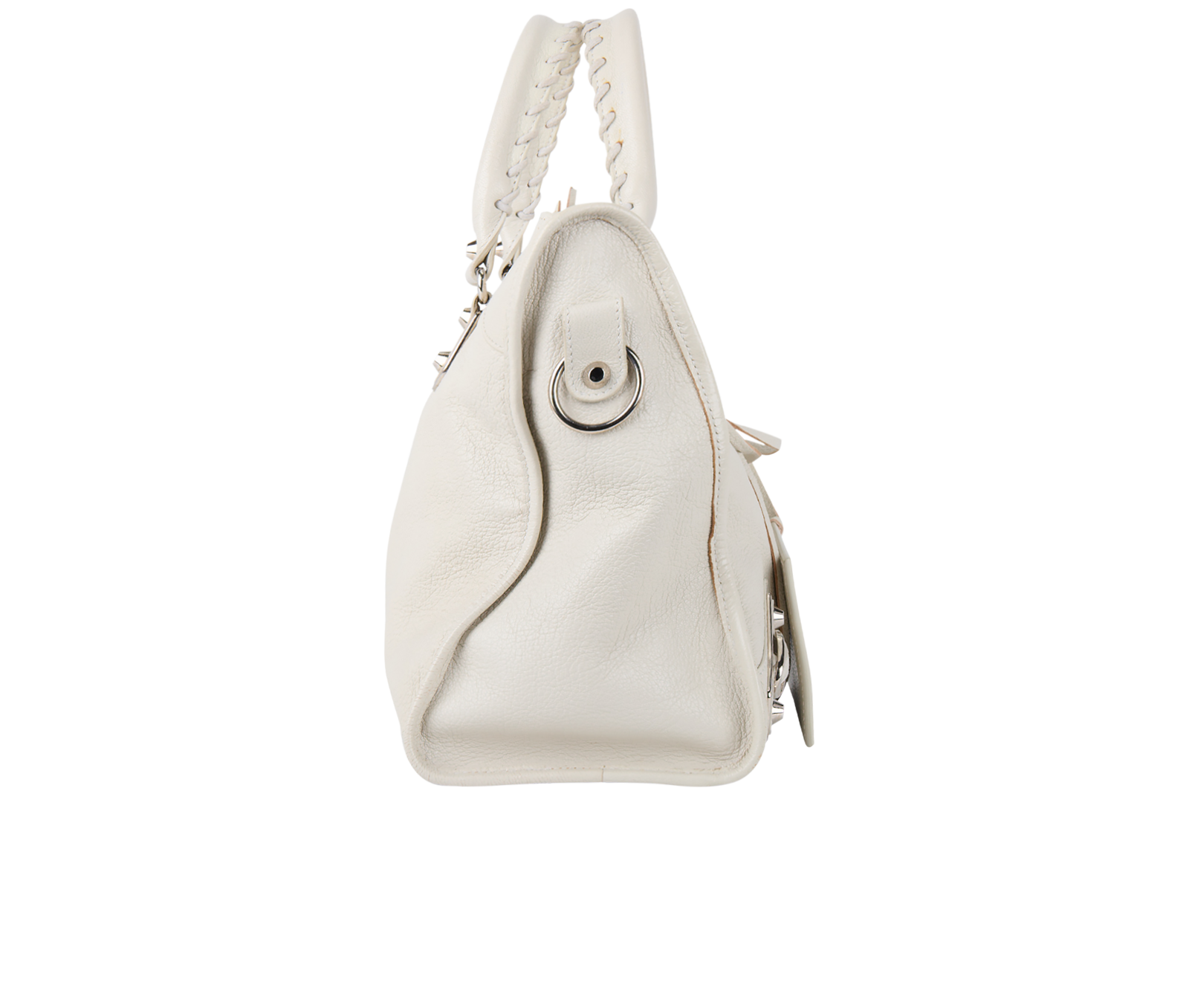 City Bag, &pound;595, Handbags, Cream, Leather, Side view